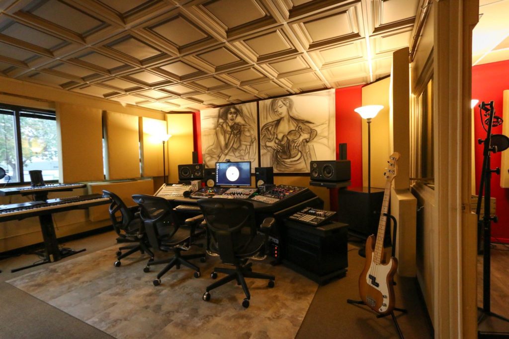 The OC Recording Company - Orange County Recording Studio - Ceilume Westminster Ceiling Tiles - Kira Fulks Art