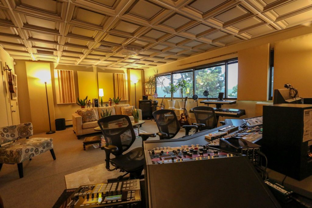 The OC Recording Company - Orange County Recording Studio - Ceilume Westminster Ceiling Tiles - Kira Fulks Art