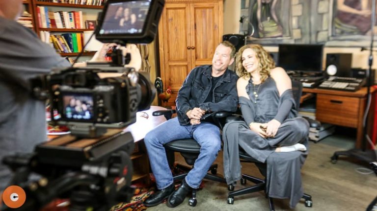 Tawny Kitaen and Brent Huff in da building at OC Recording!